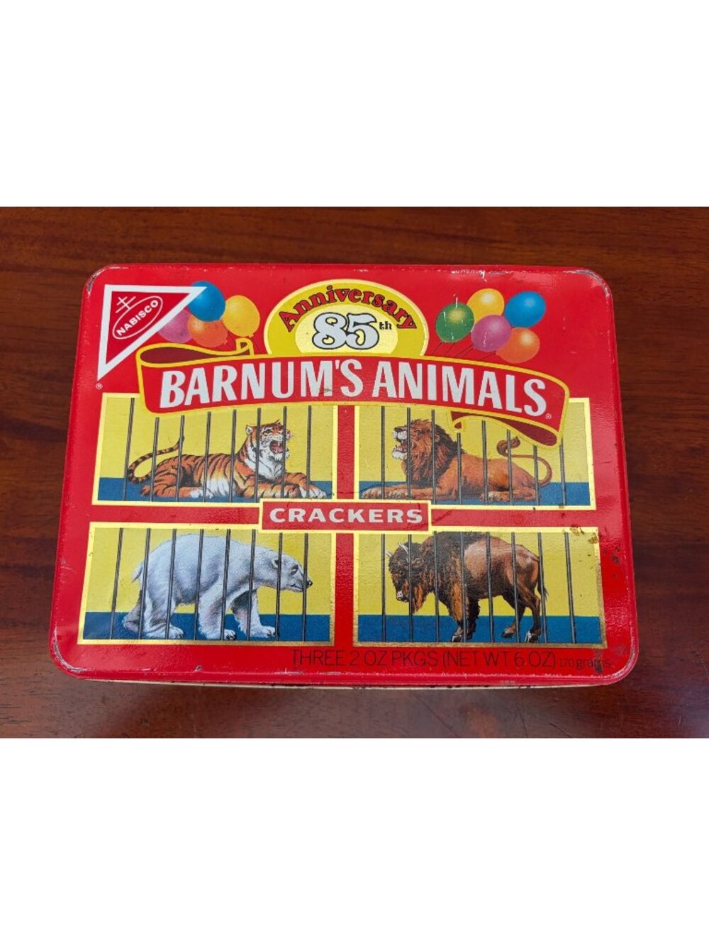 Vintage 1987 Nabisco Barnum's Animal Crackers 85th Anniversary Tin